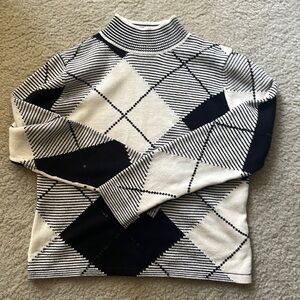 Talbots Sequin Argyle Sweater